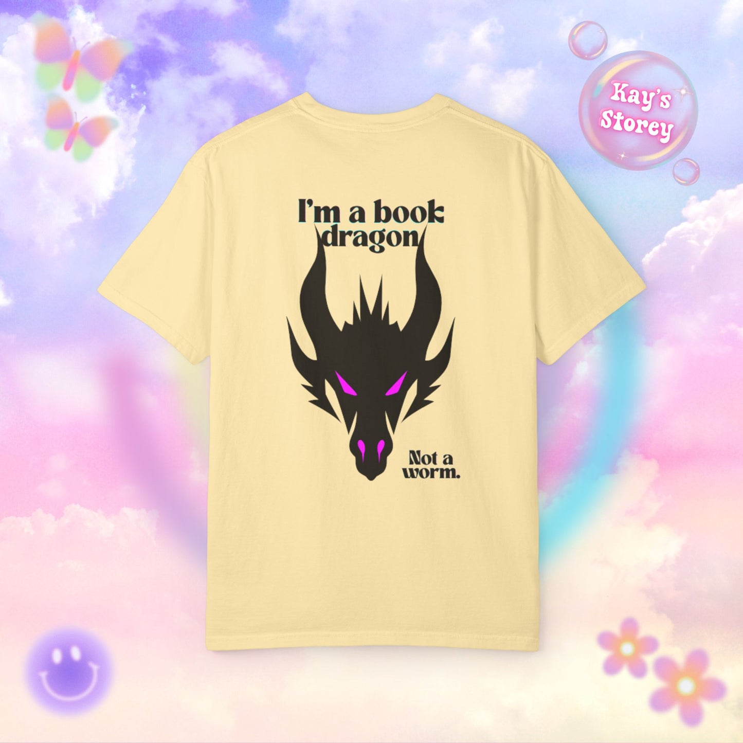Book Dragon Pink Comfort Colors T-Shirt