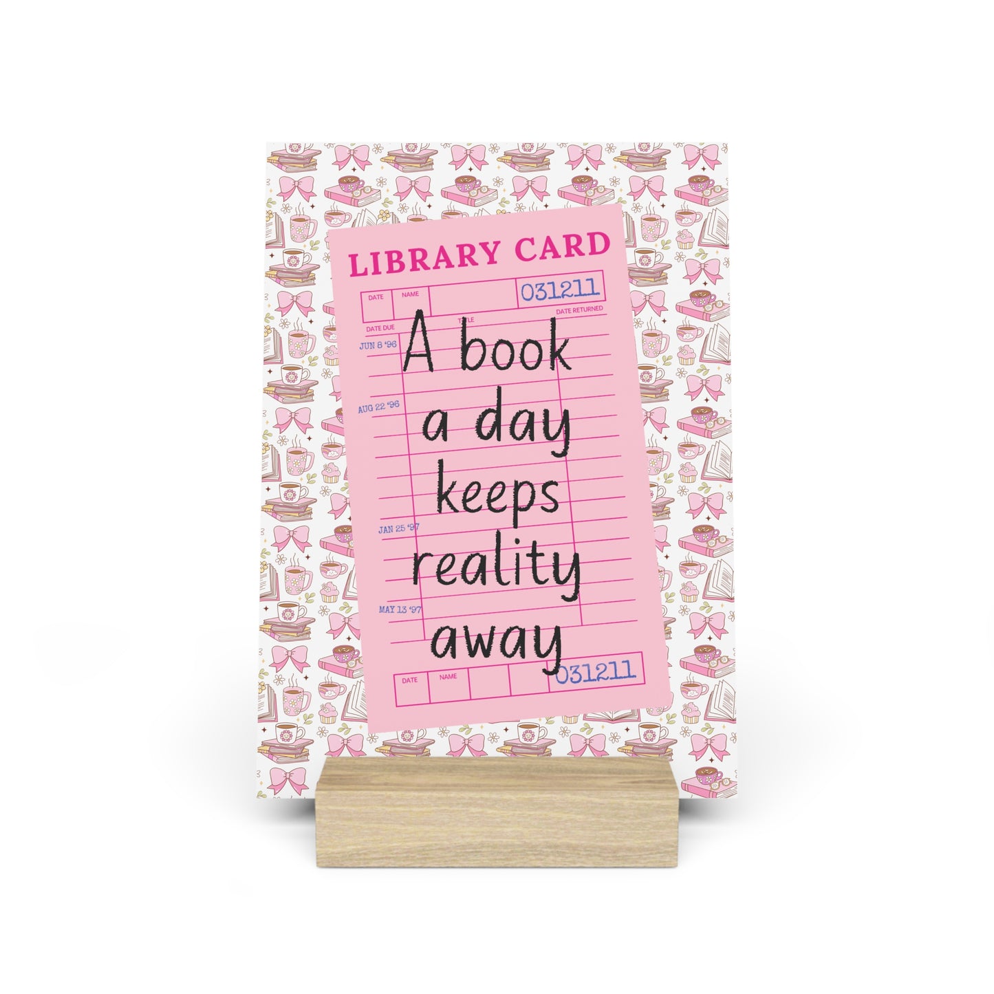 A Book A Day Bookshelf Decor with Stand