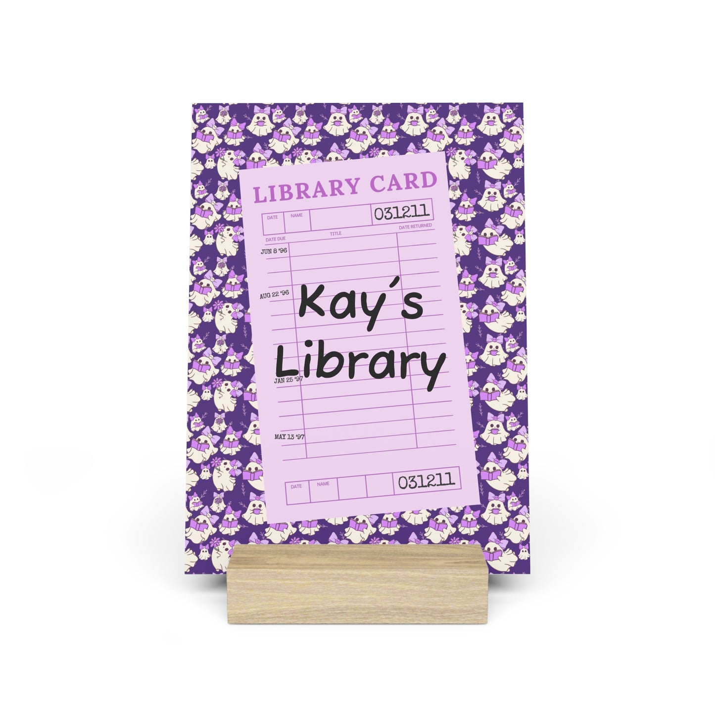 Personalized Bookshelf Decor with Stand