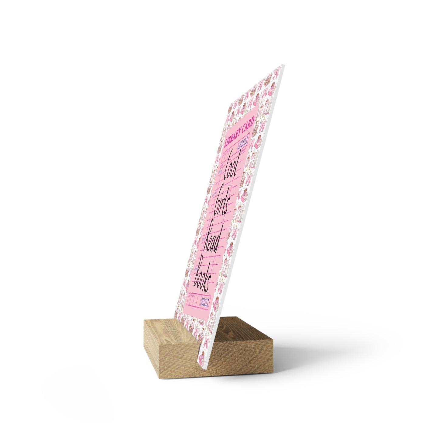 Cool Girls Read Books Bookshelf Decor with Stand