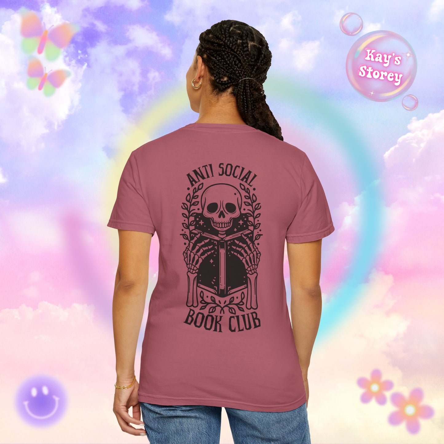 Skeleton Anti Social Comfort Colors T-Shirt