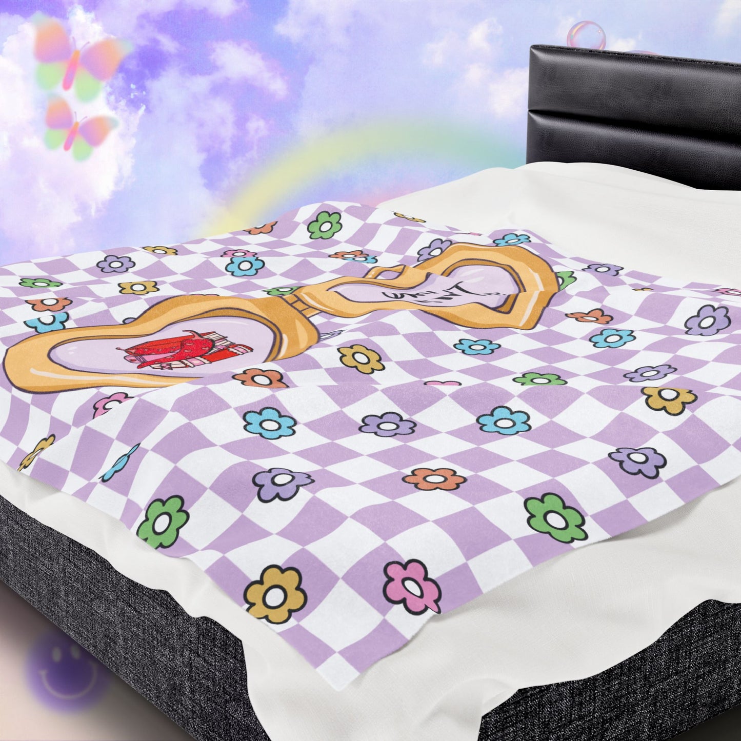 Purple Smut Girlie Velveteen Plush Blanket