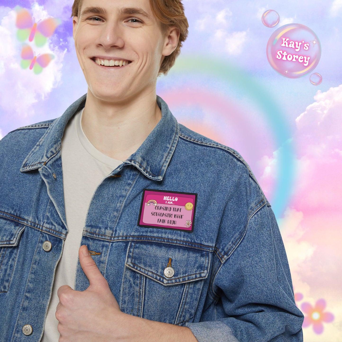 Chasing That Scholastic Book Fair High Iron-On Patch