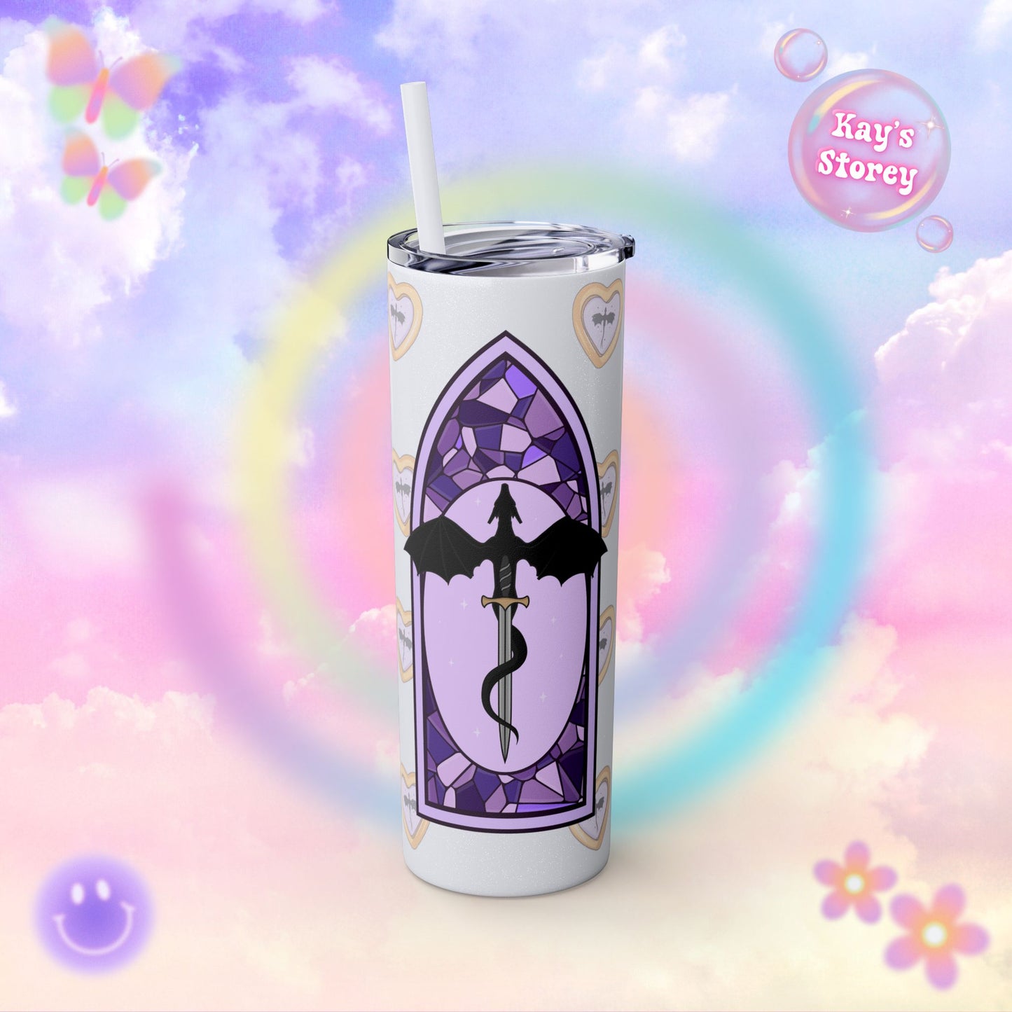 Fourth Wing Fantasy Tumbler, Romantasy Book Girl, Fourth Wing Fan Cup, Violent Little Thing Tumbler with Straw, 20oz