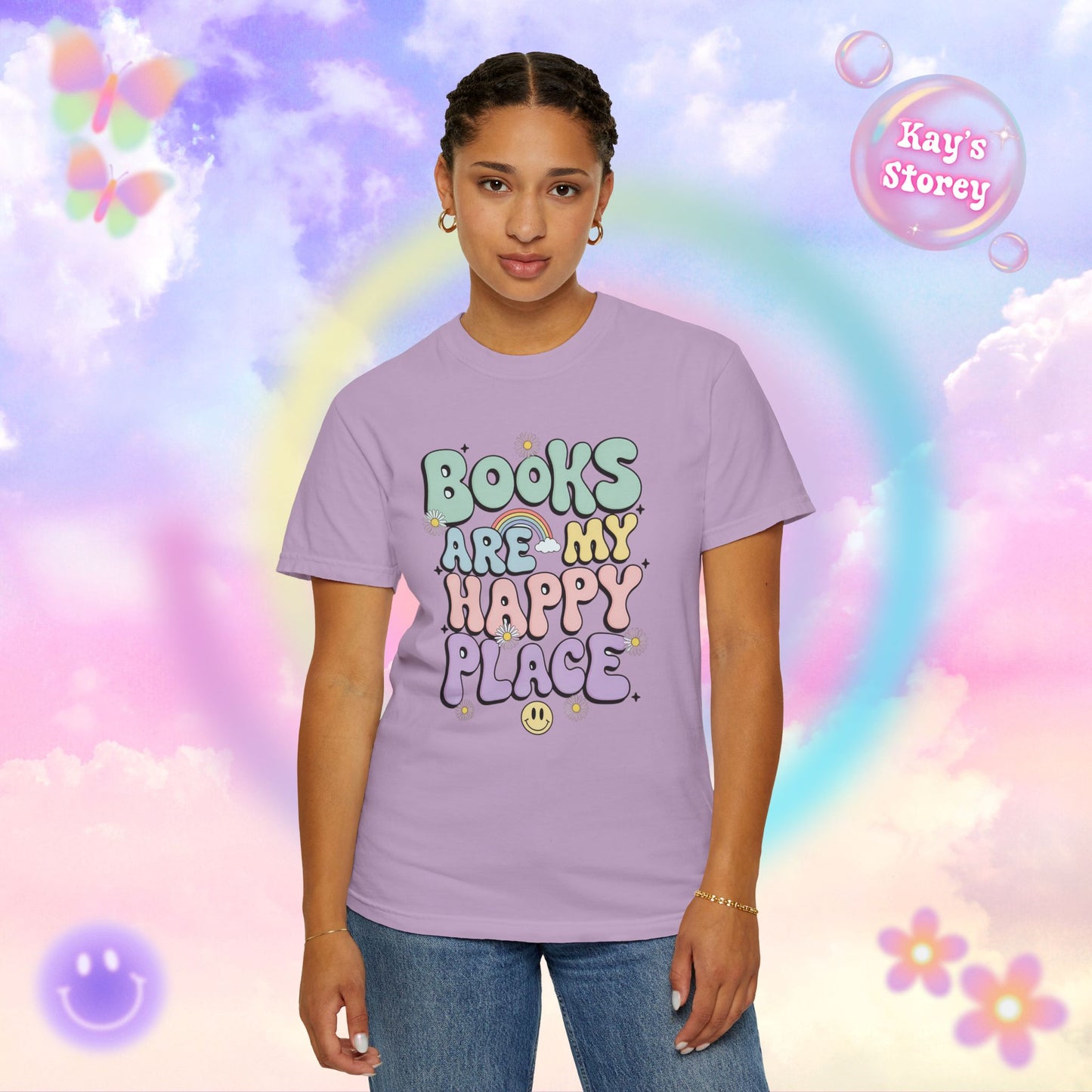 Books Are My Happy Place Comfort Colors T-Shirt