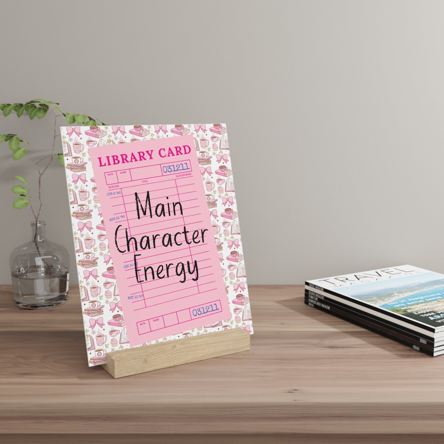 Main Character Energy Bookshelf Decor with Stand