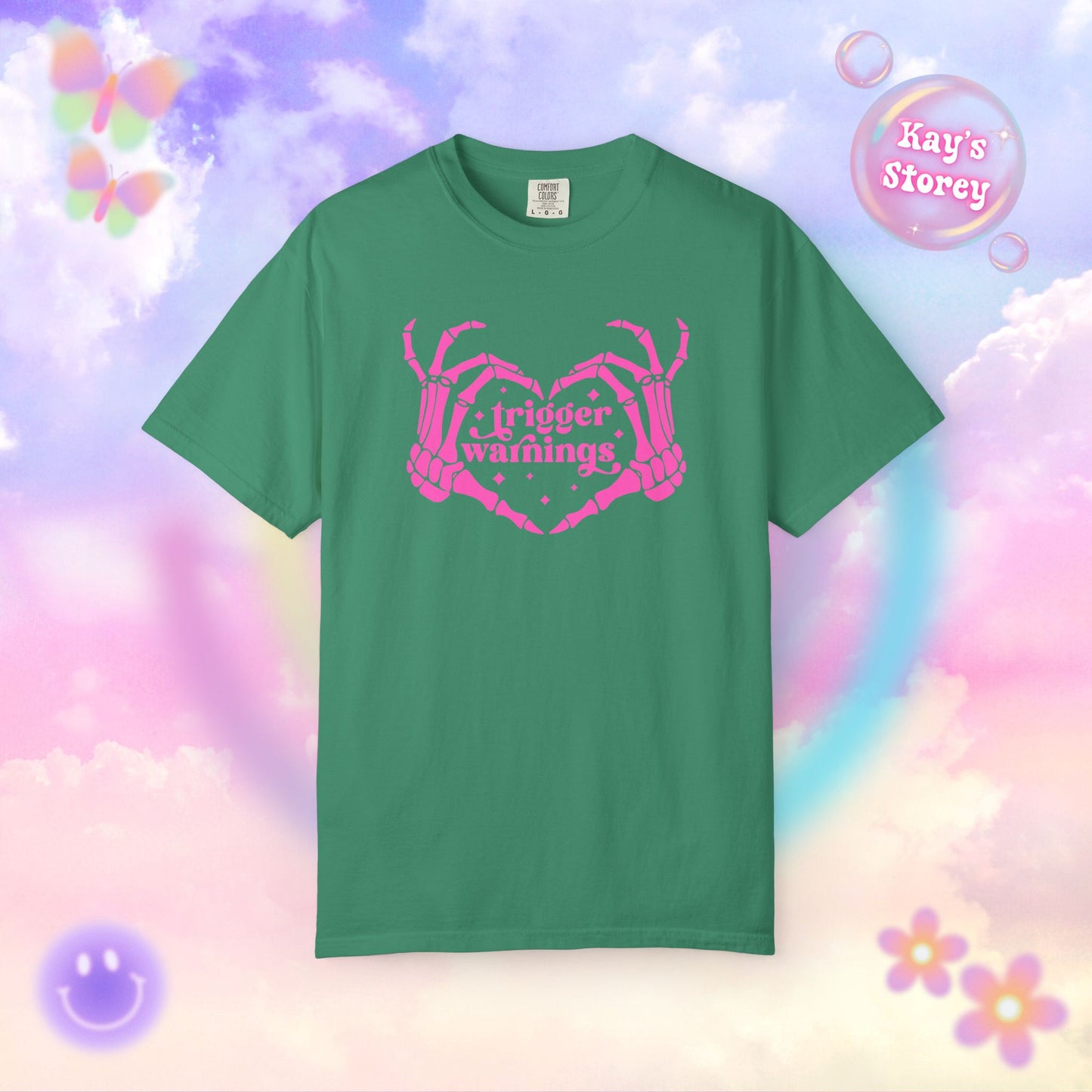 Pink Trigger Warnings Comfort Colors T-Shirt