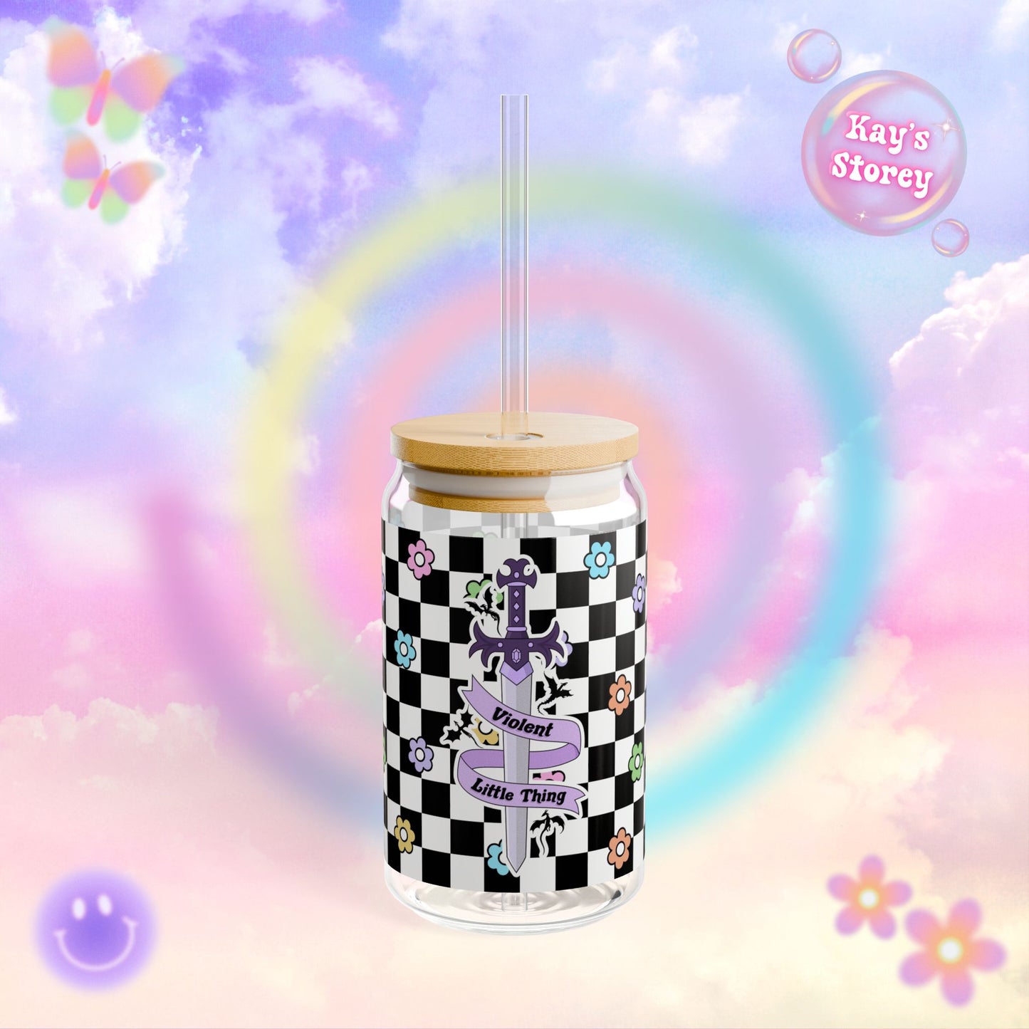 Violent Little Thing Sipper Glass, 16oz
