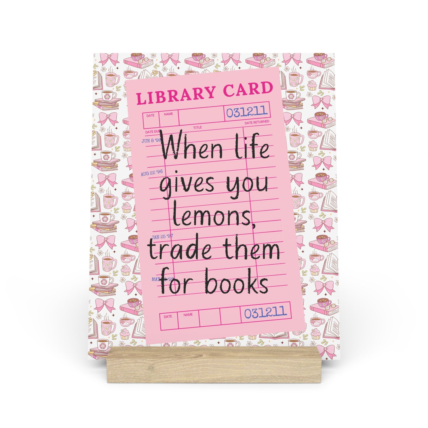 Trade Lemons for Books Bookshelf Decor with Stand