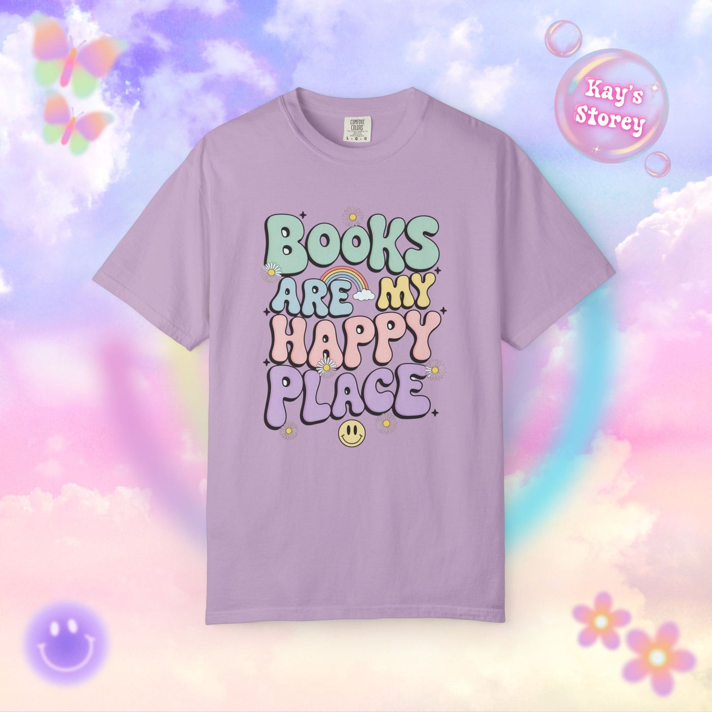 Books Are My Happy Place Comfort Colors T-Shirt