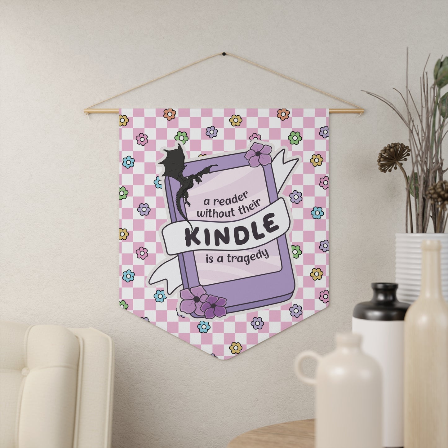 Pink Reader Without Their Kindle Pennant