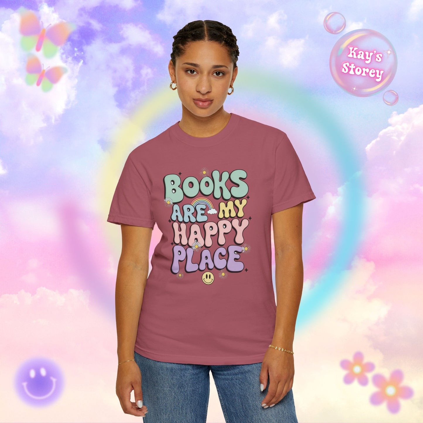 Books Are My Happy Place Comfort Colors T-Shirt