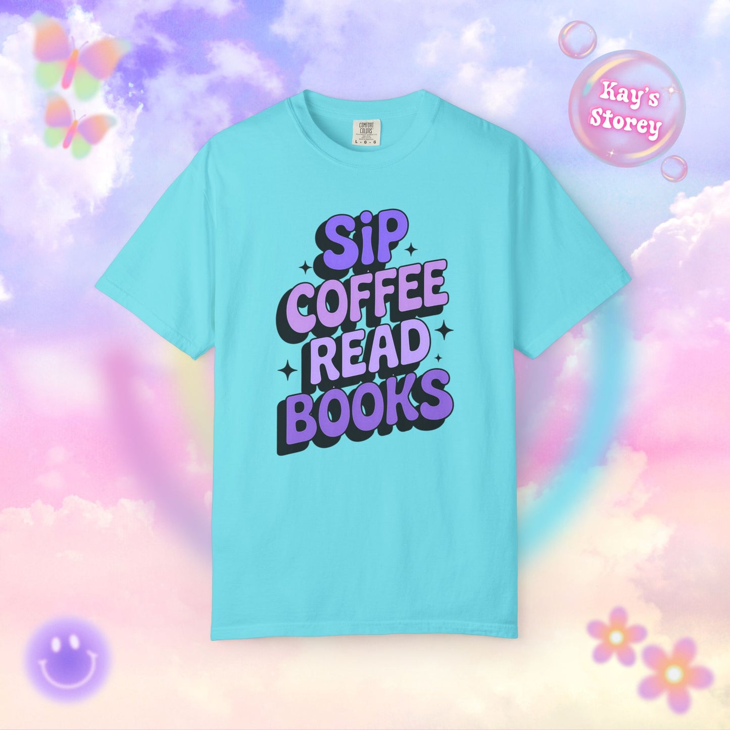 Sip Coffee Read Books Comfort Colors T-Shirt