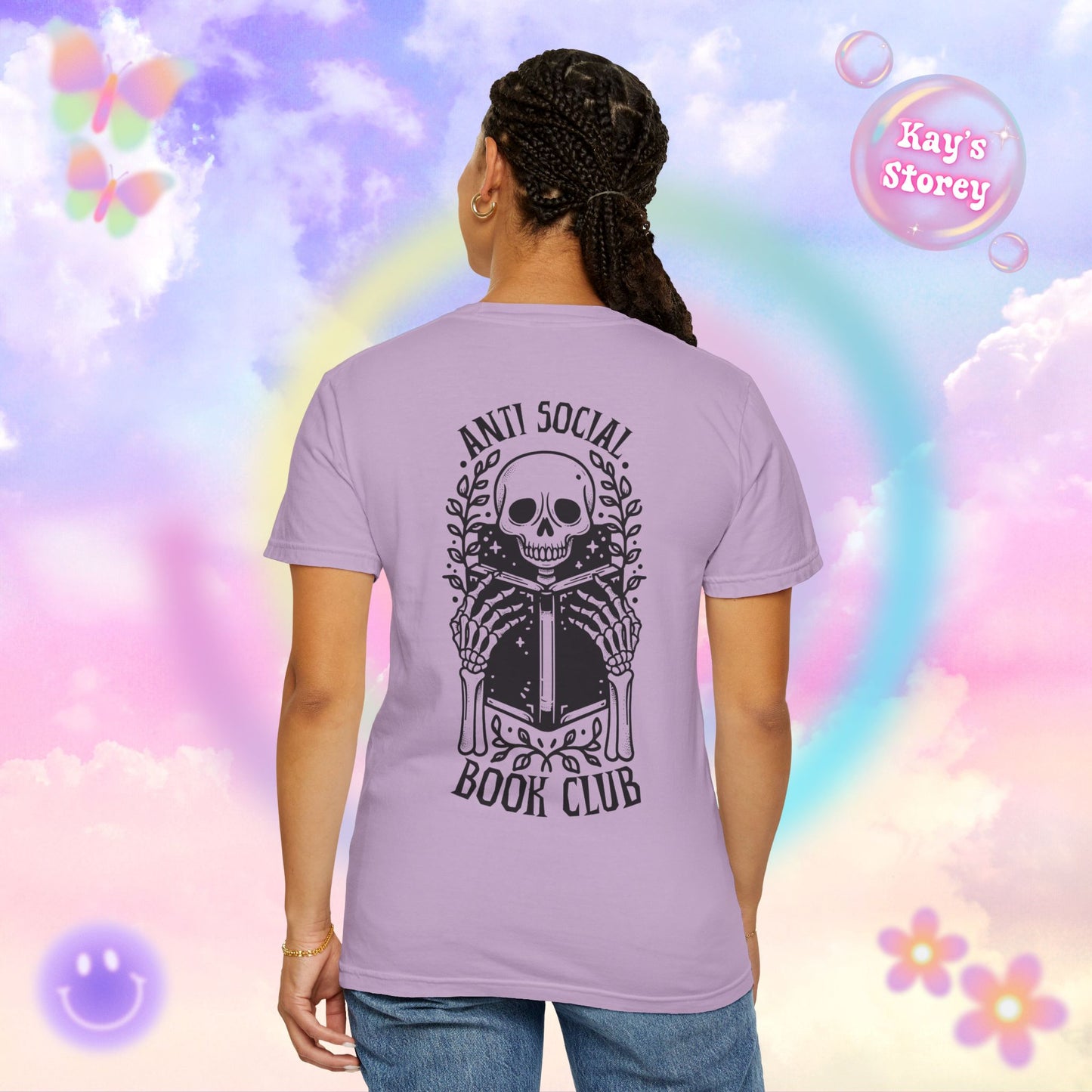 Skeleton Anti Social Comfort Colors T-Shirt