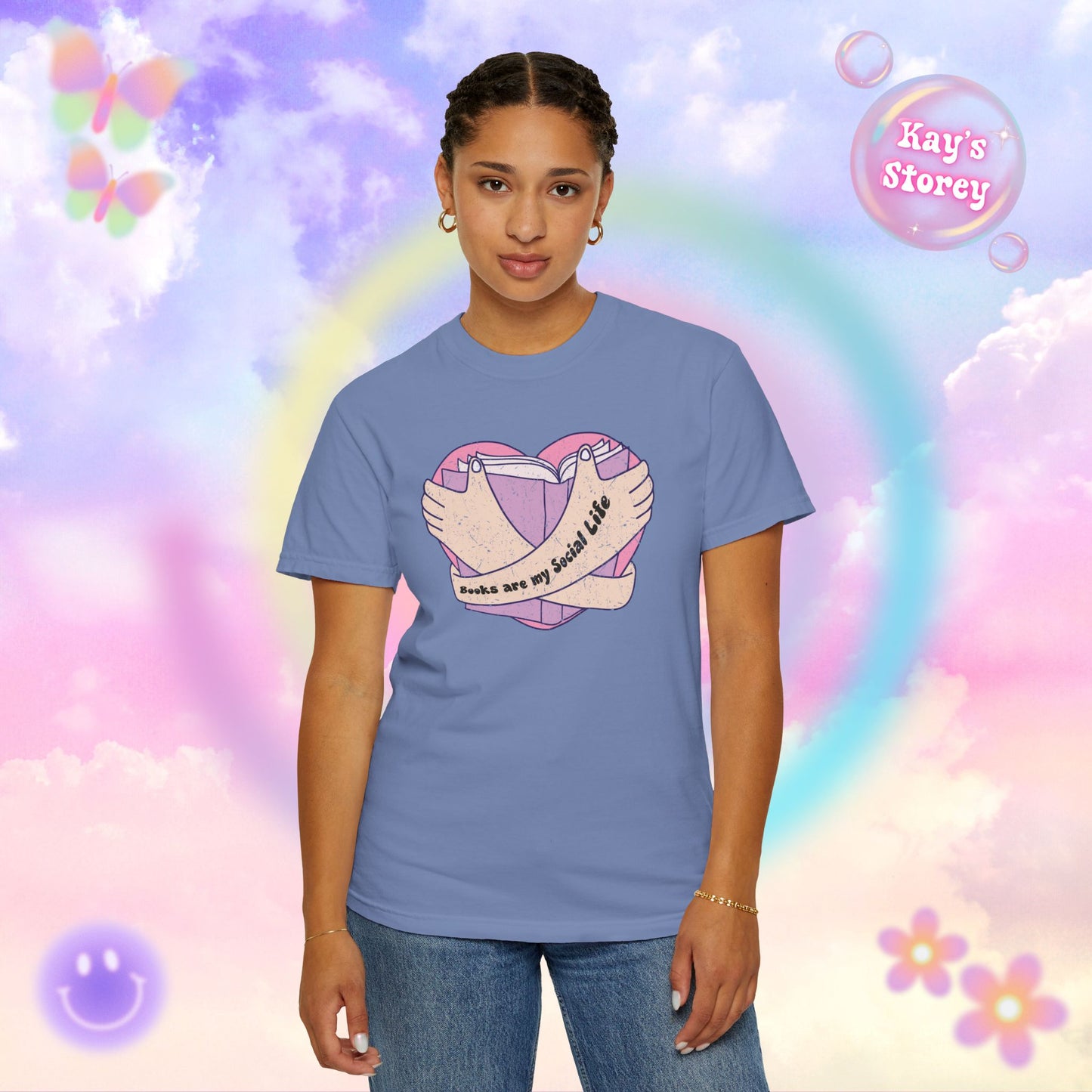 Books Are My Social Life Comfort Colors T-Shirt