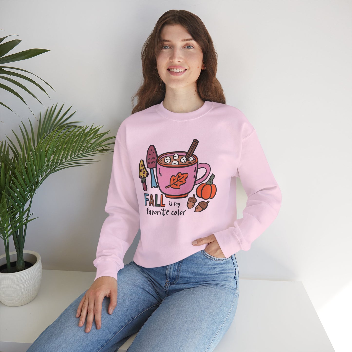 Fall is my Favorite Color Sweatshirt, Long Sleeve Shirt for Spooky Season Bookish Gift,  Halloween Reading Apparel