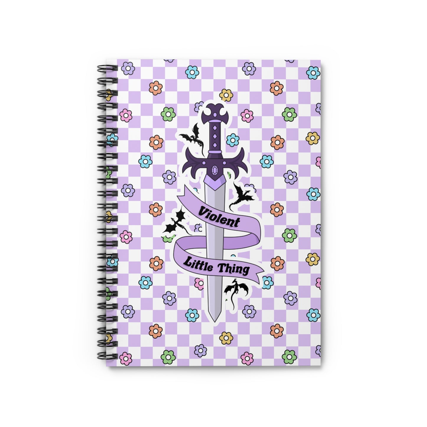 Purple Violent Little Thing Spiral Notebook - Ruled Line
