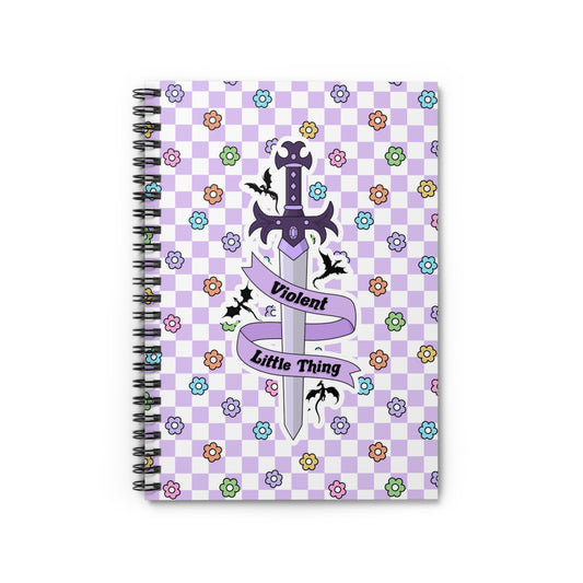Purple Violent Little Thing Spiral Notebook - Ruled Line