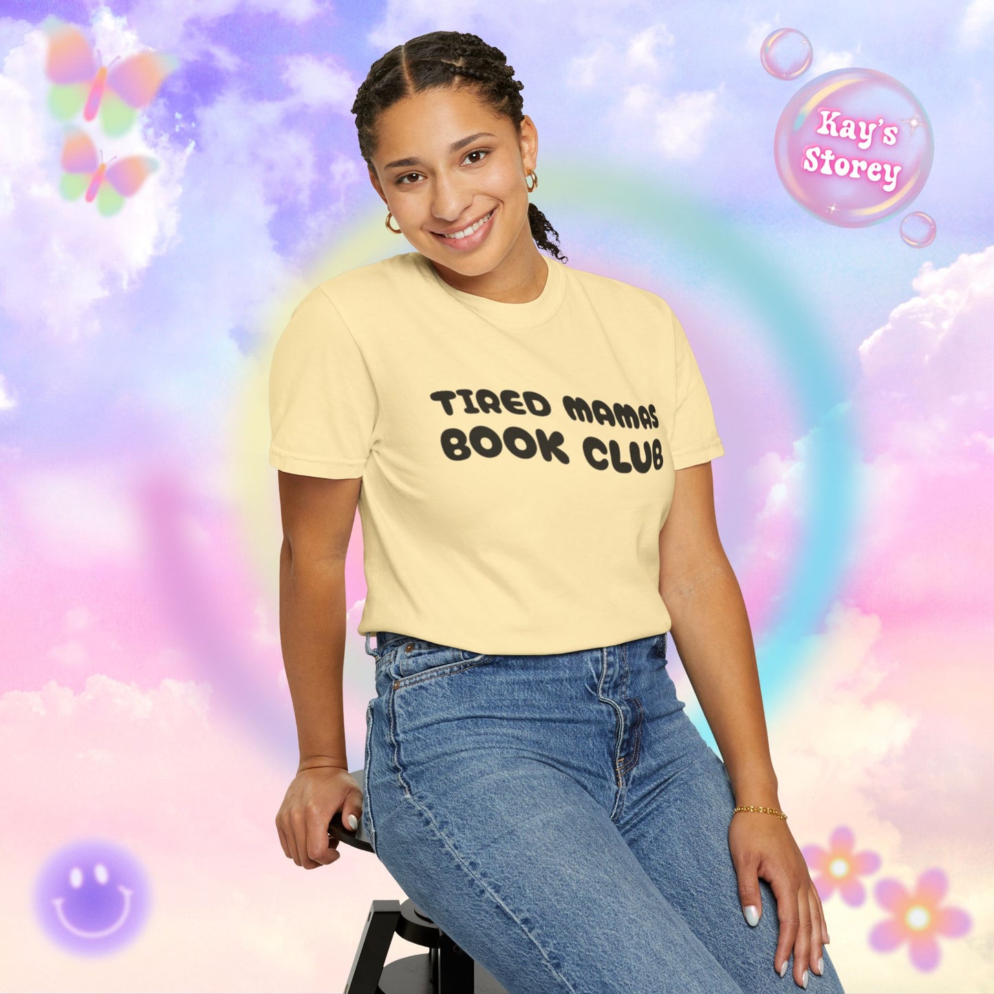Tired Mamas Book Club Comfort Colors T-Shirt