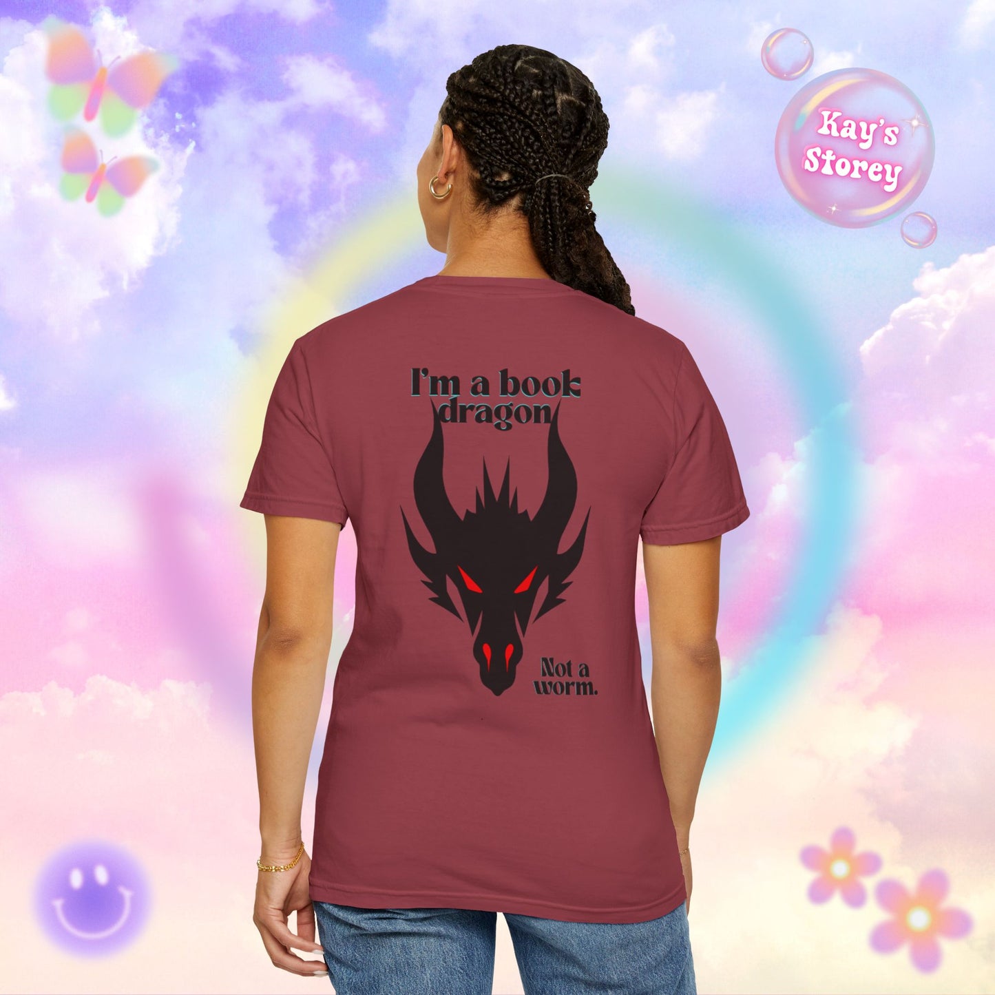 Book Dragon Red Comfort Colors T-Shirt