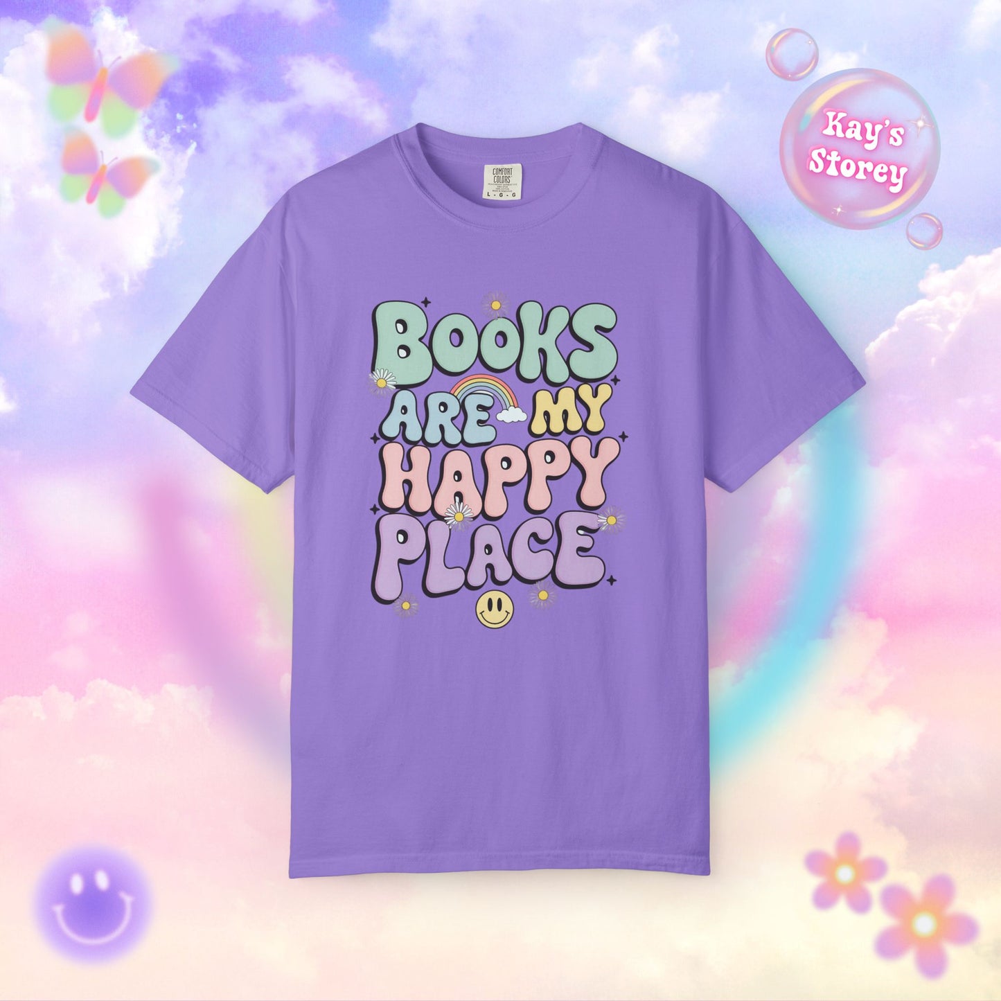 Books Are My Happy Place Comfort Colors T-Shirt