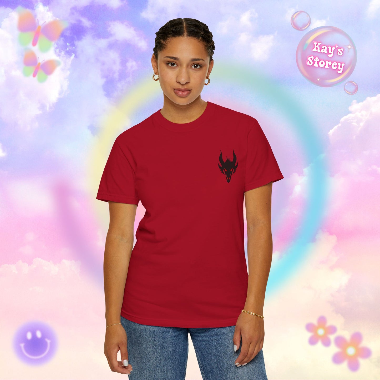 Book Dragon Red Comfort Colors T-Shirt