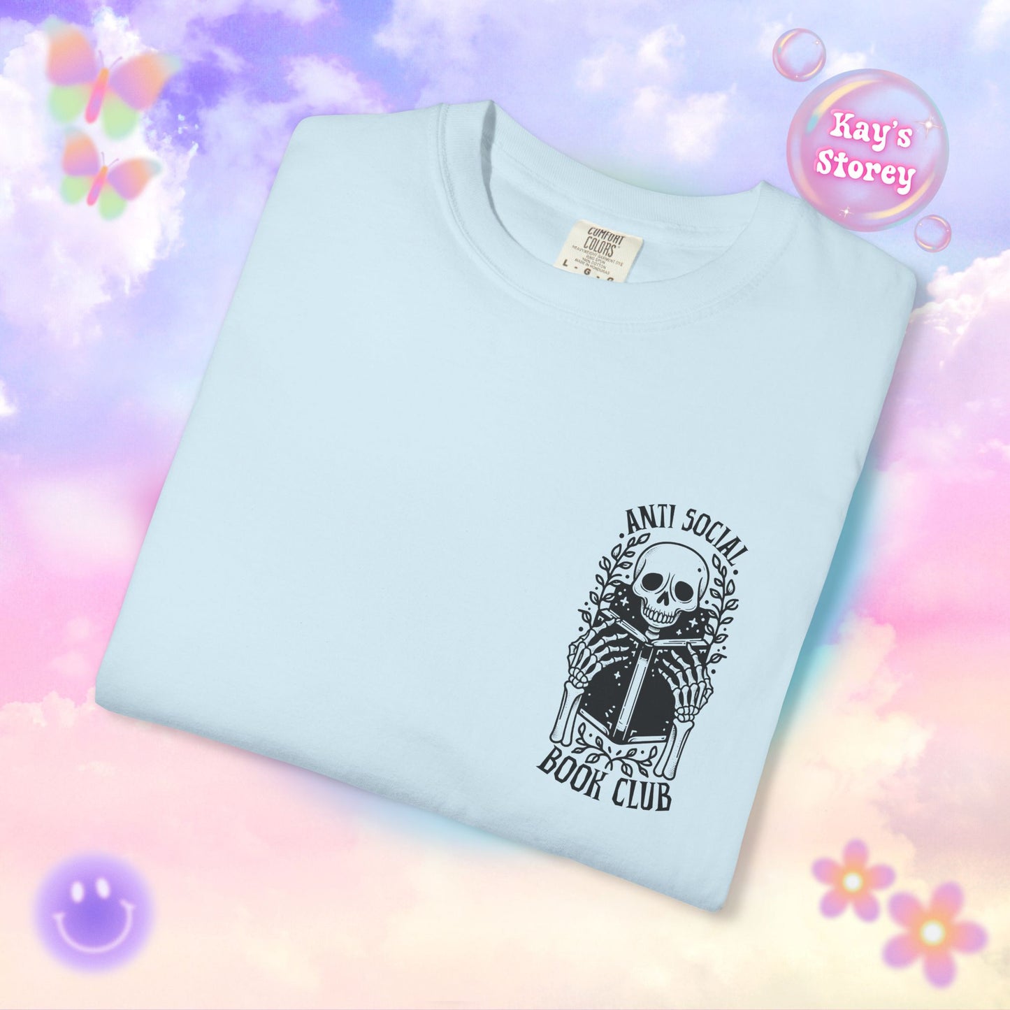Skeleton Anti Social Comfort Colors T-Shirt