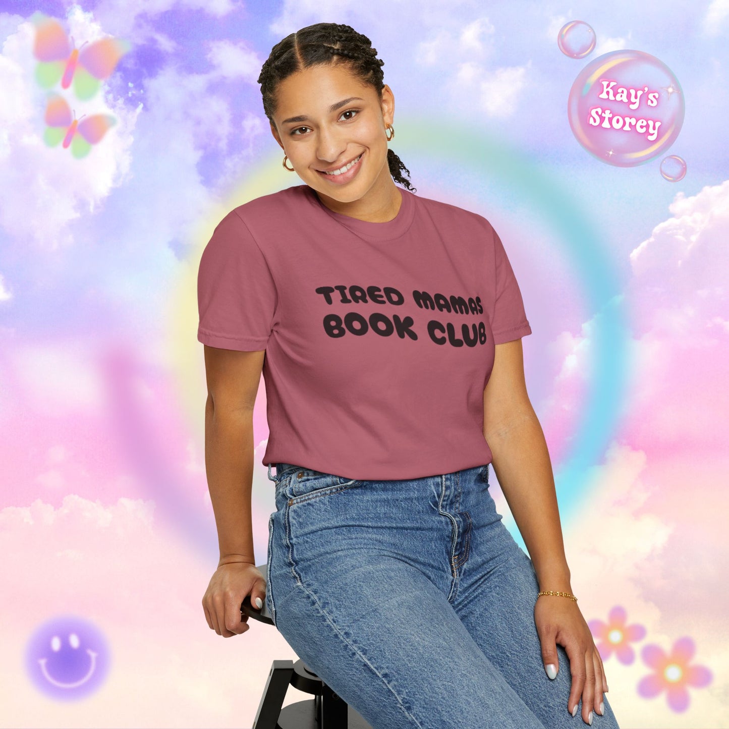 Tired Mamas Book Club Comfort Colors T-Shirt