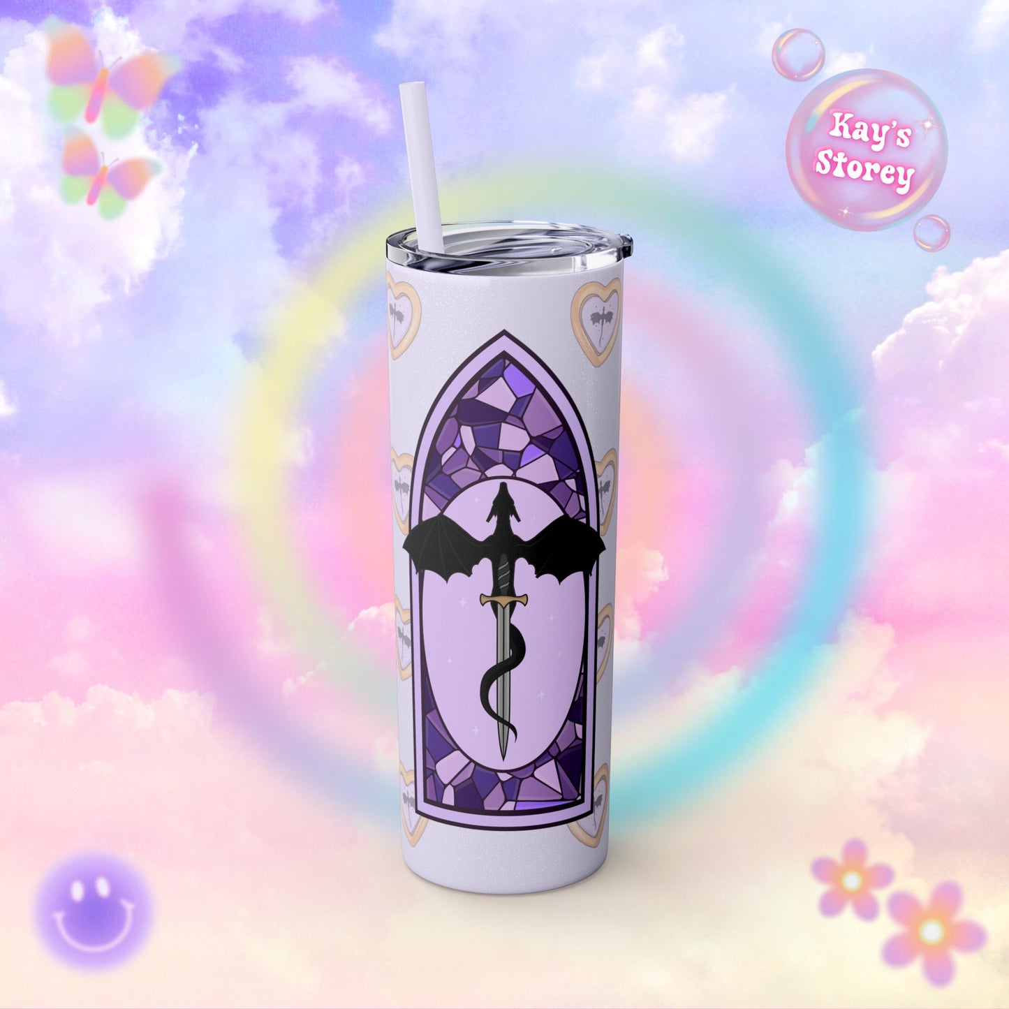 Fourth Wing Fantasy Tumbler, Romantasy Book Girl, Fourth Wing Fan Cup, Violent Little Thing Tumbler with Straw, 20oz