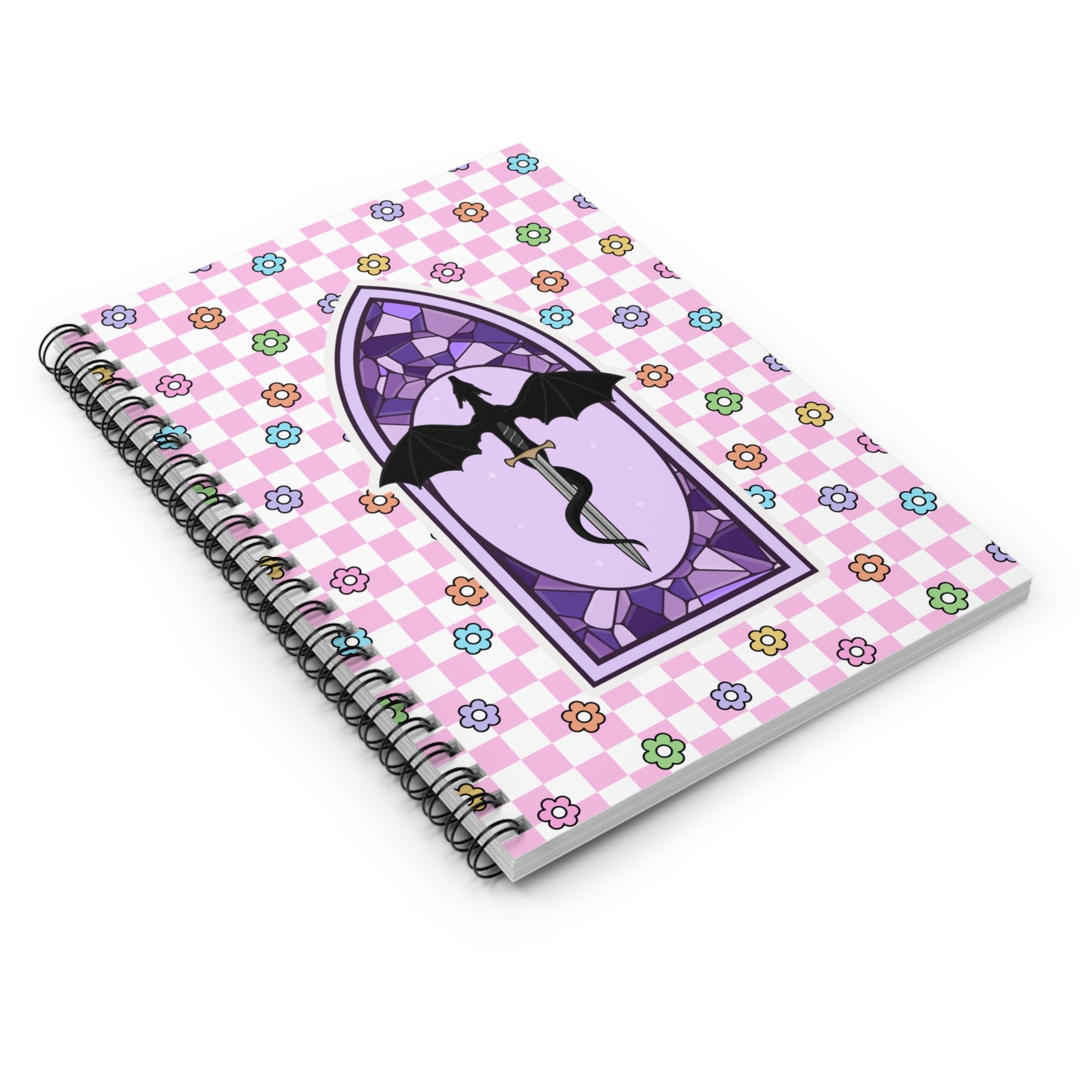 Pink Romantasy Spiral Notebook - Ruled Line