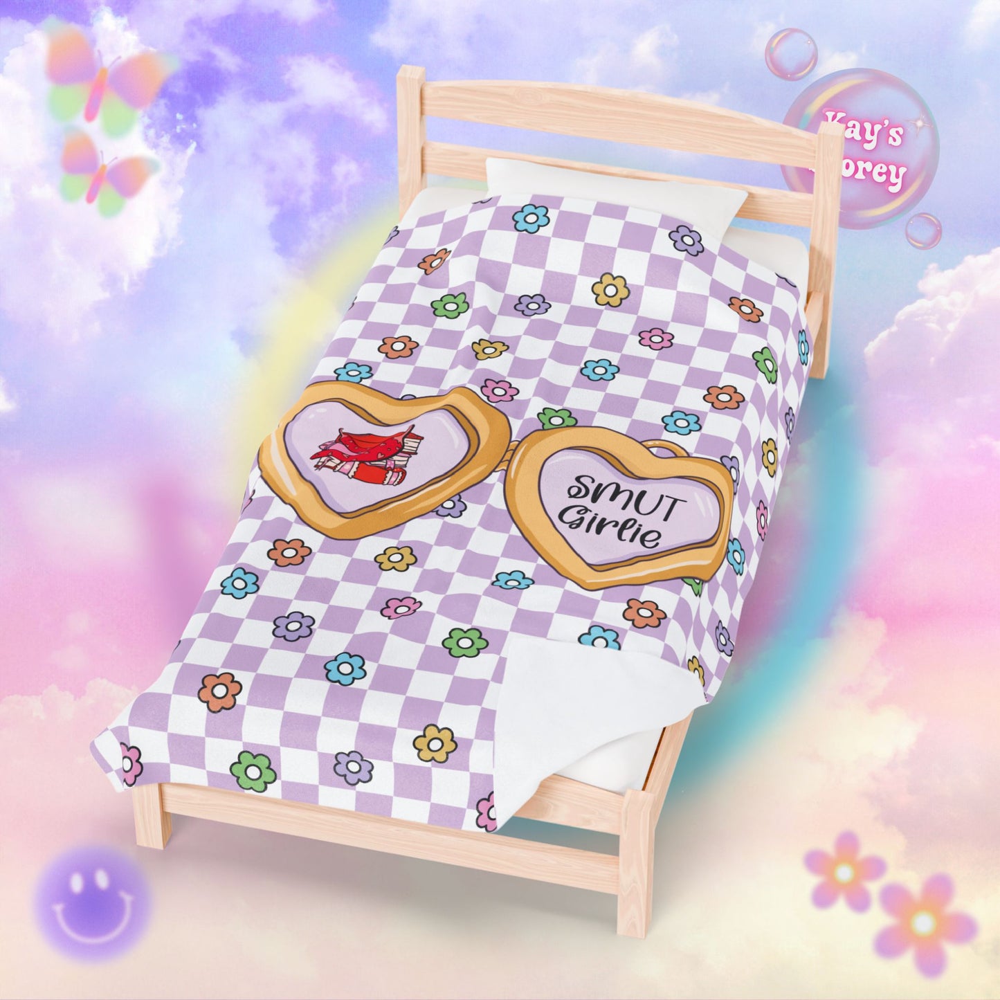 Purple Smut Girlie Velveteen Plush Blanket