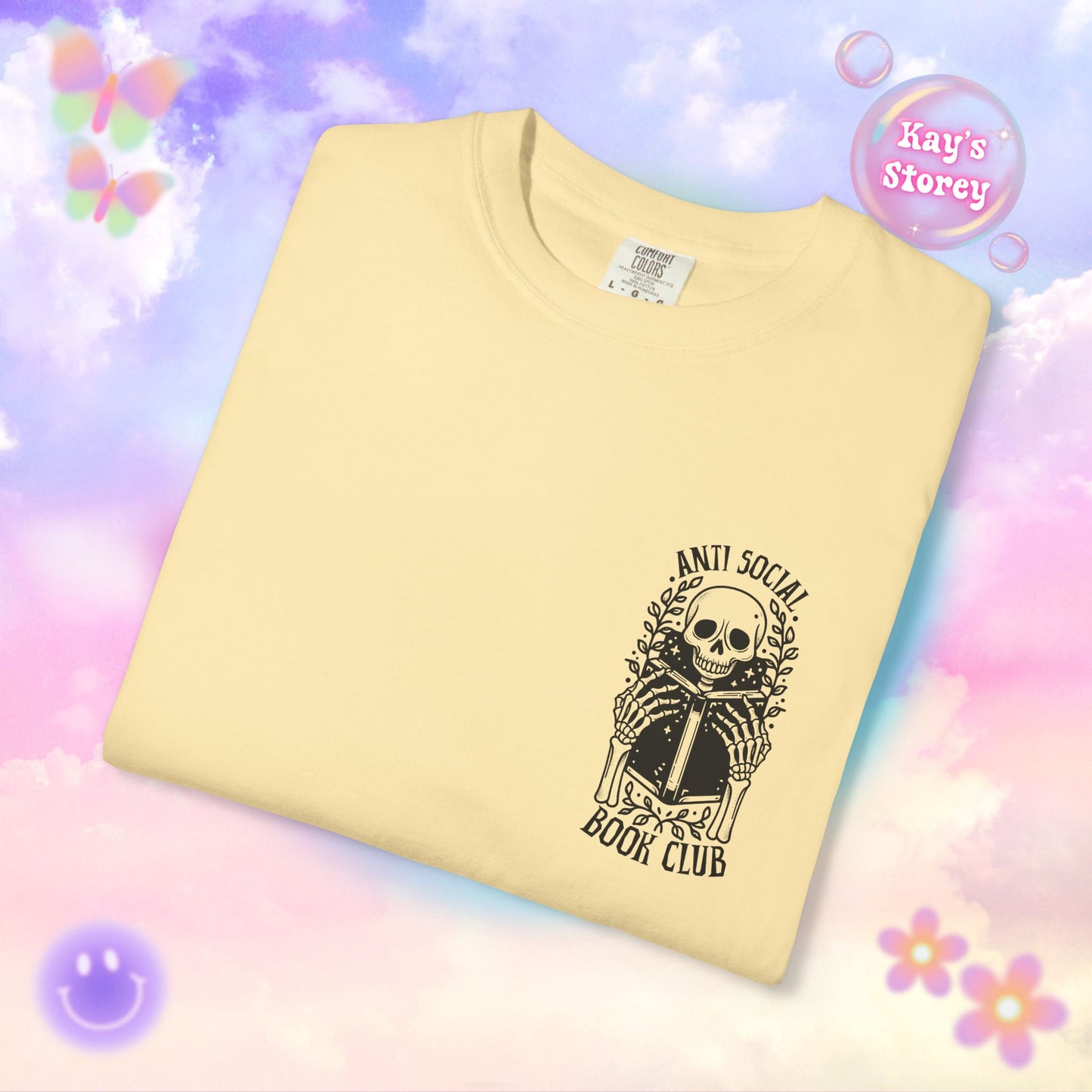 Skeleton Anti Social Comfort Colors T-Shirt