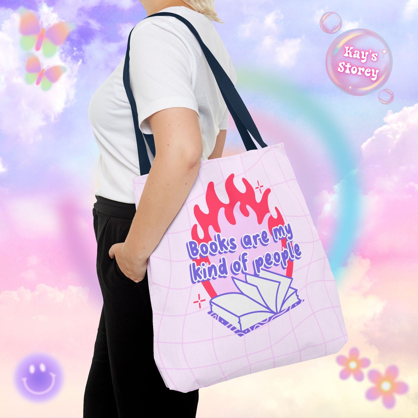 Books are my Kind of People Tote Bag