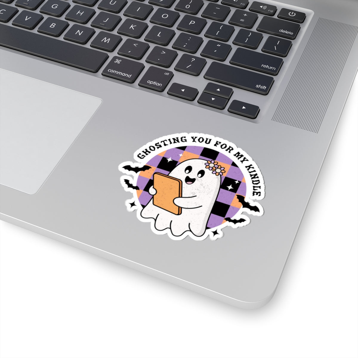 Ghostly Reading Kiss-Cut Sticker, Book Lover Sticker, Cute Sticker Set, Spooky Decals, Halloween Stickers, Vinyl Ghost Stickers