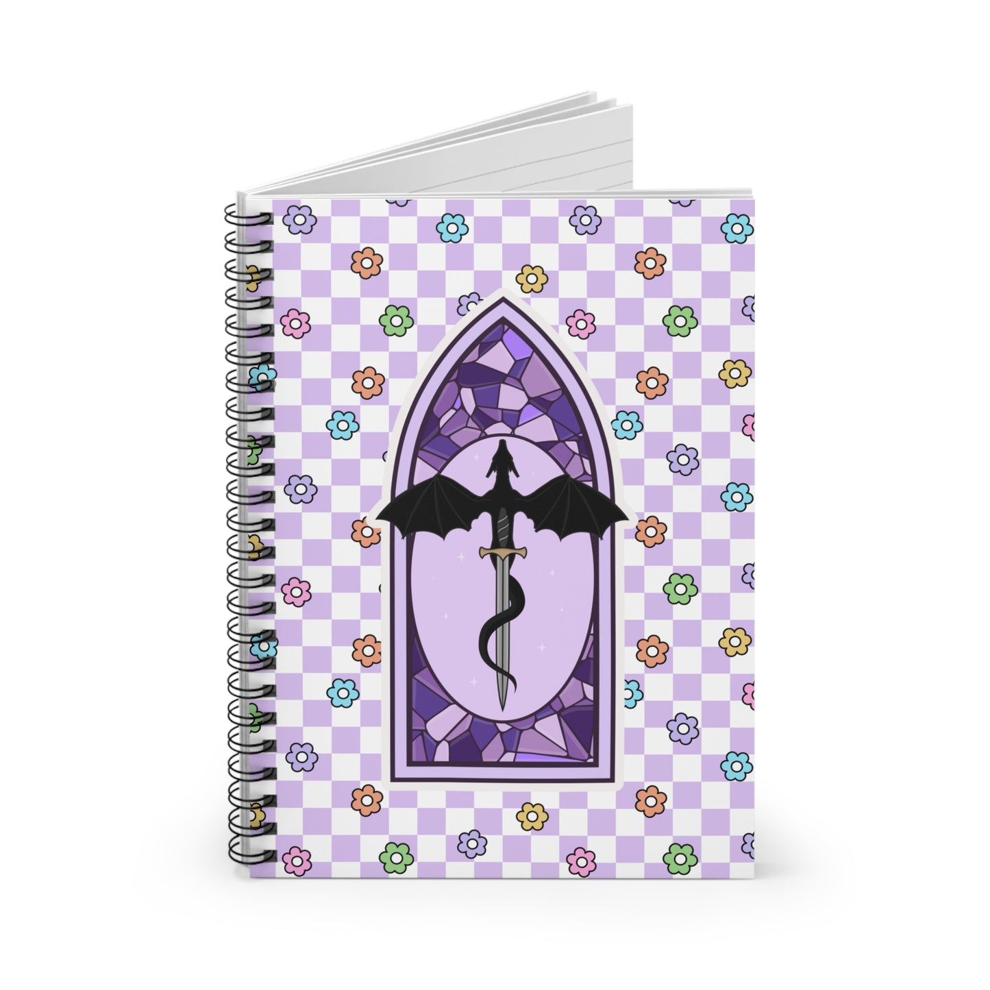 Purple Romantasy Spiral Notebook - Ruled Line