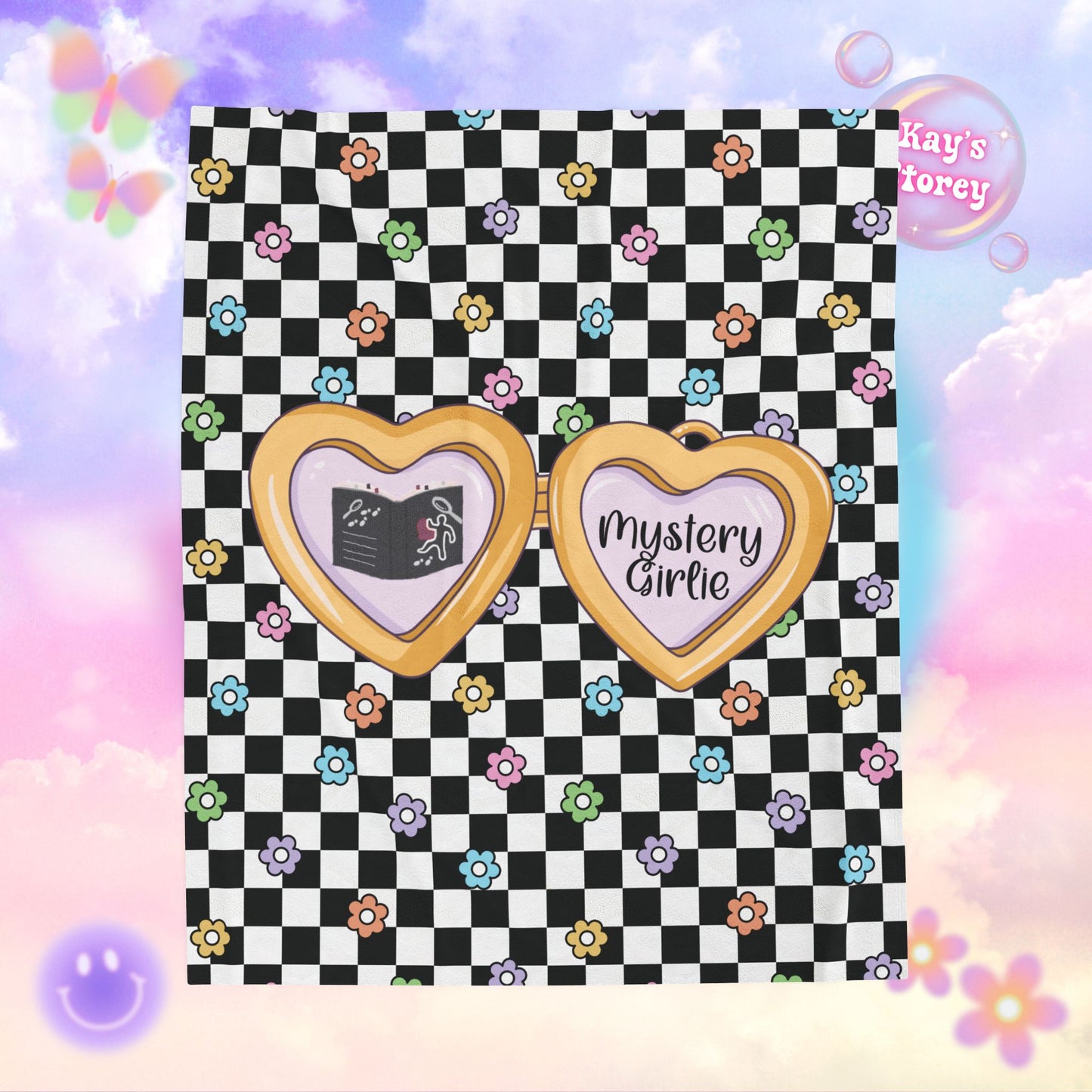 Mystery Girlie Velveteen Plush Blanket