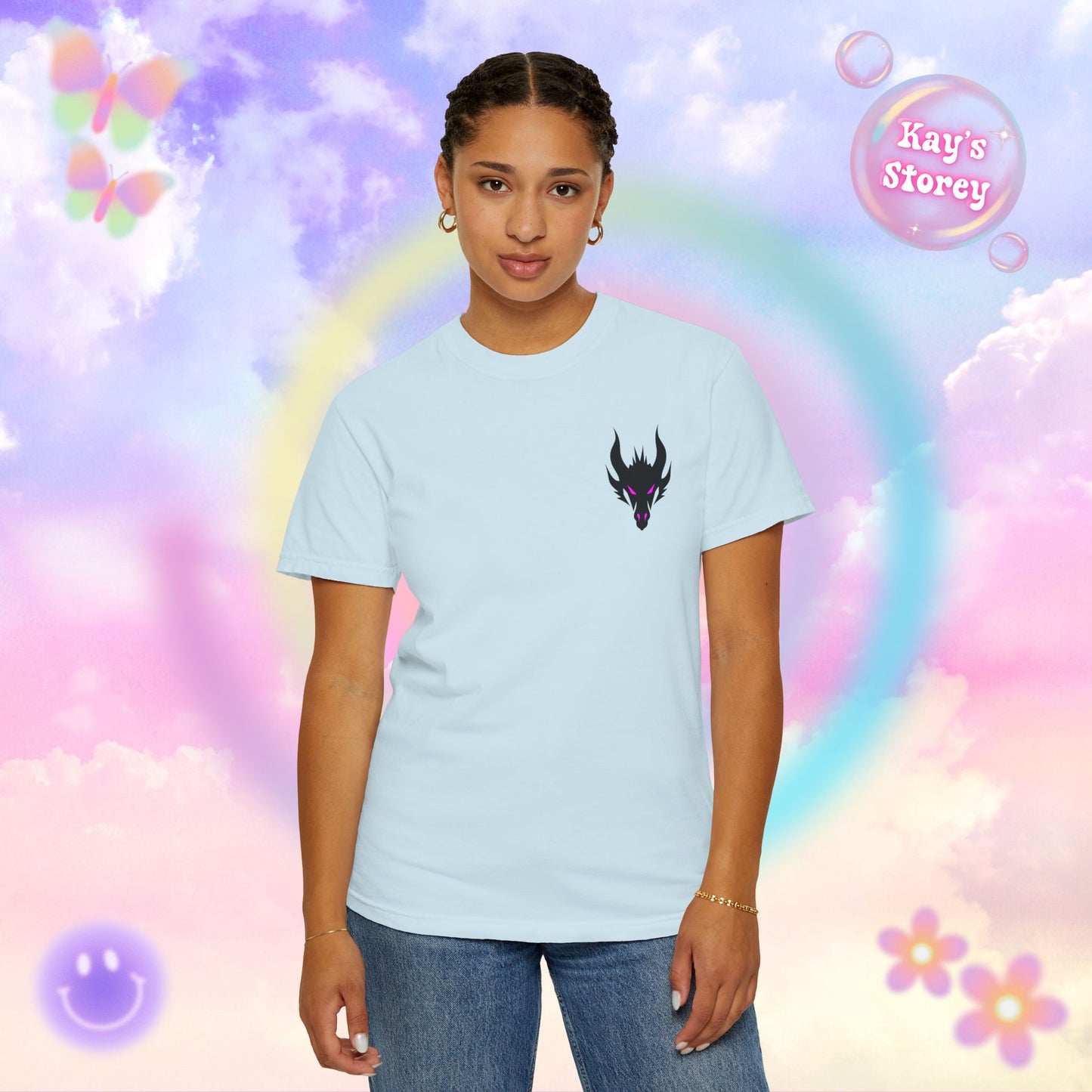 Book Dragon Pink Comfort Colors T-Shirt