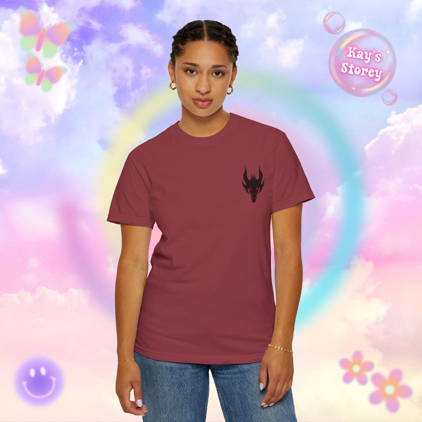 Book Dragon Red Comfort Colors T-Shirt