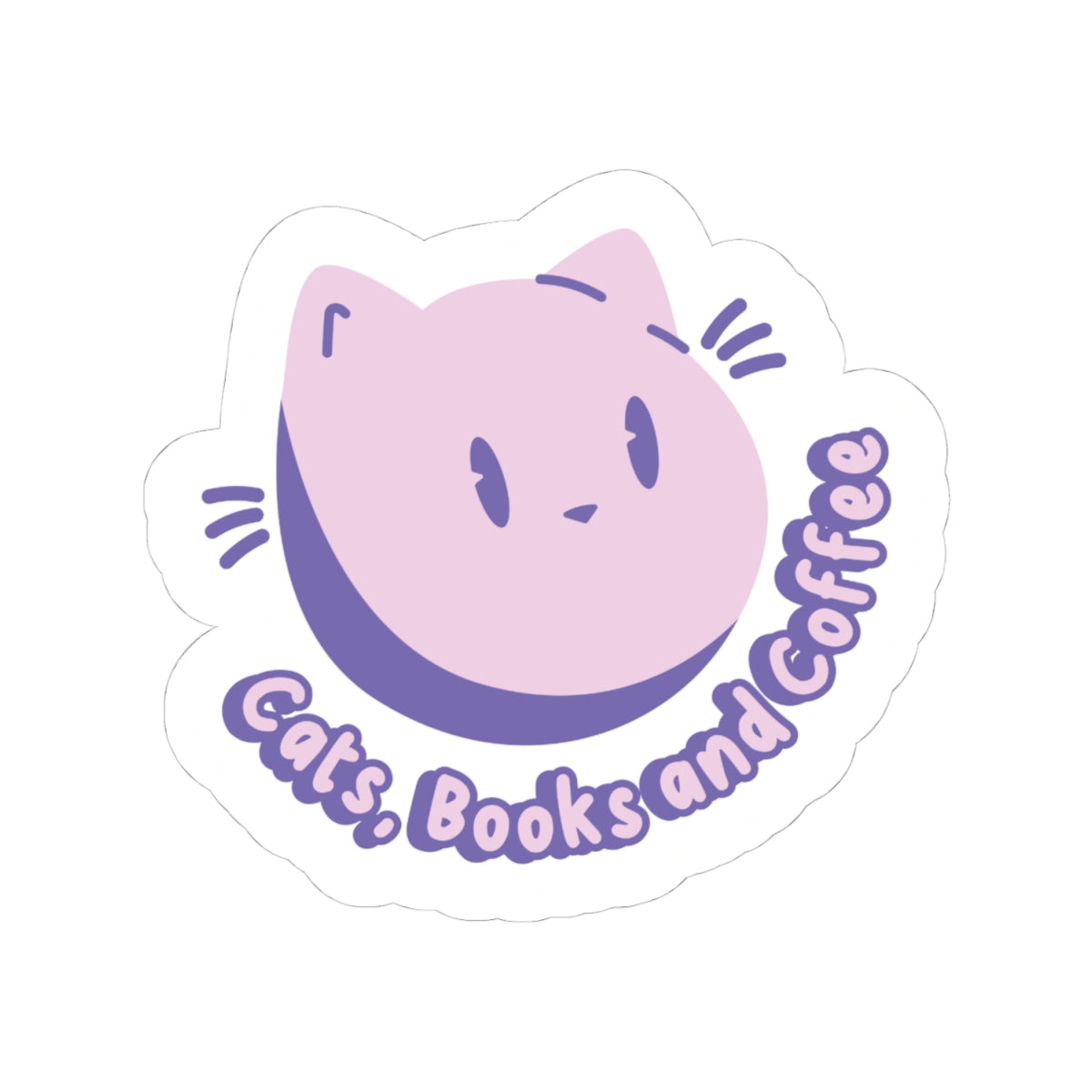 Cats, Books & Coffee Sticker