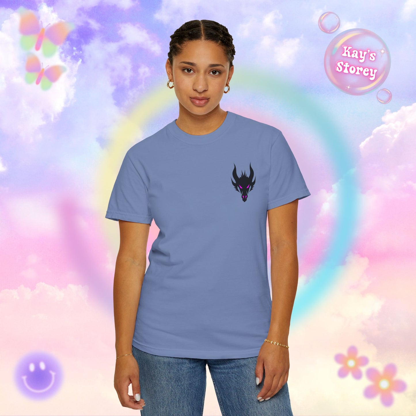 Book Dragon Pink Comfort Colors T-Shirt
