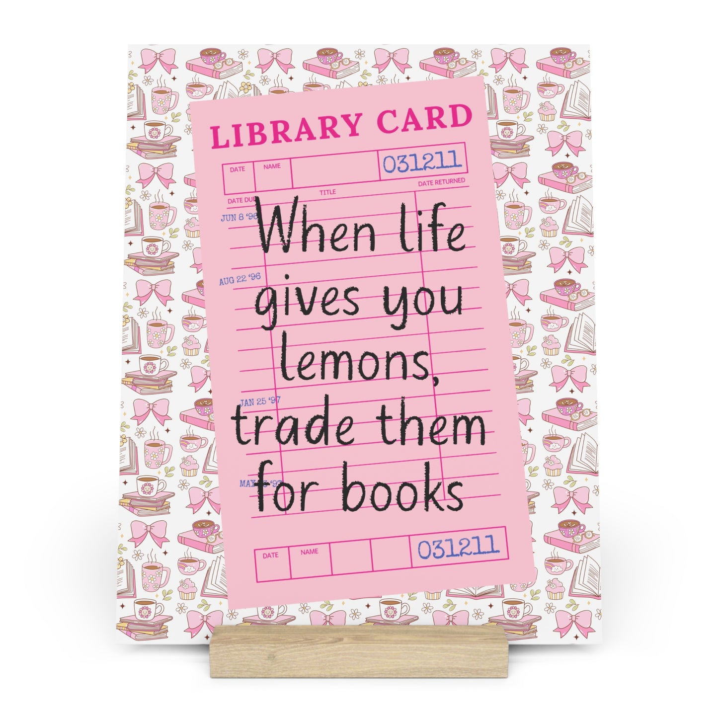 Trade Lemons for Books Bookshelf Decor with Stand