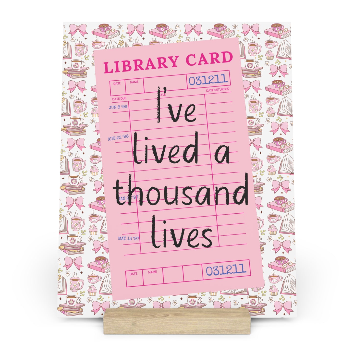 I've Lived a Thousand Lives Bookshelf Decor with Stand