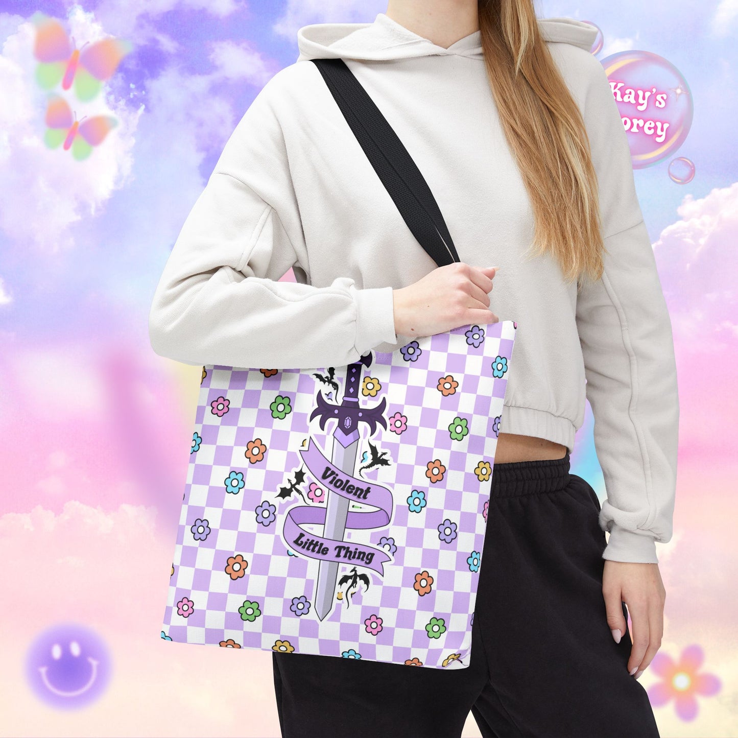 Purple Violent Little Thing Tote Bag