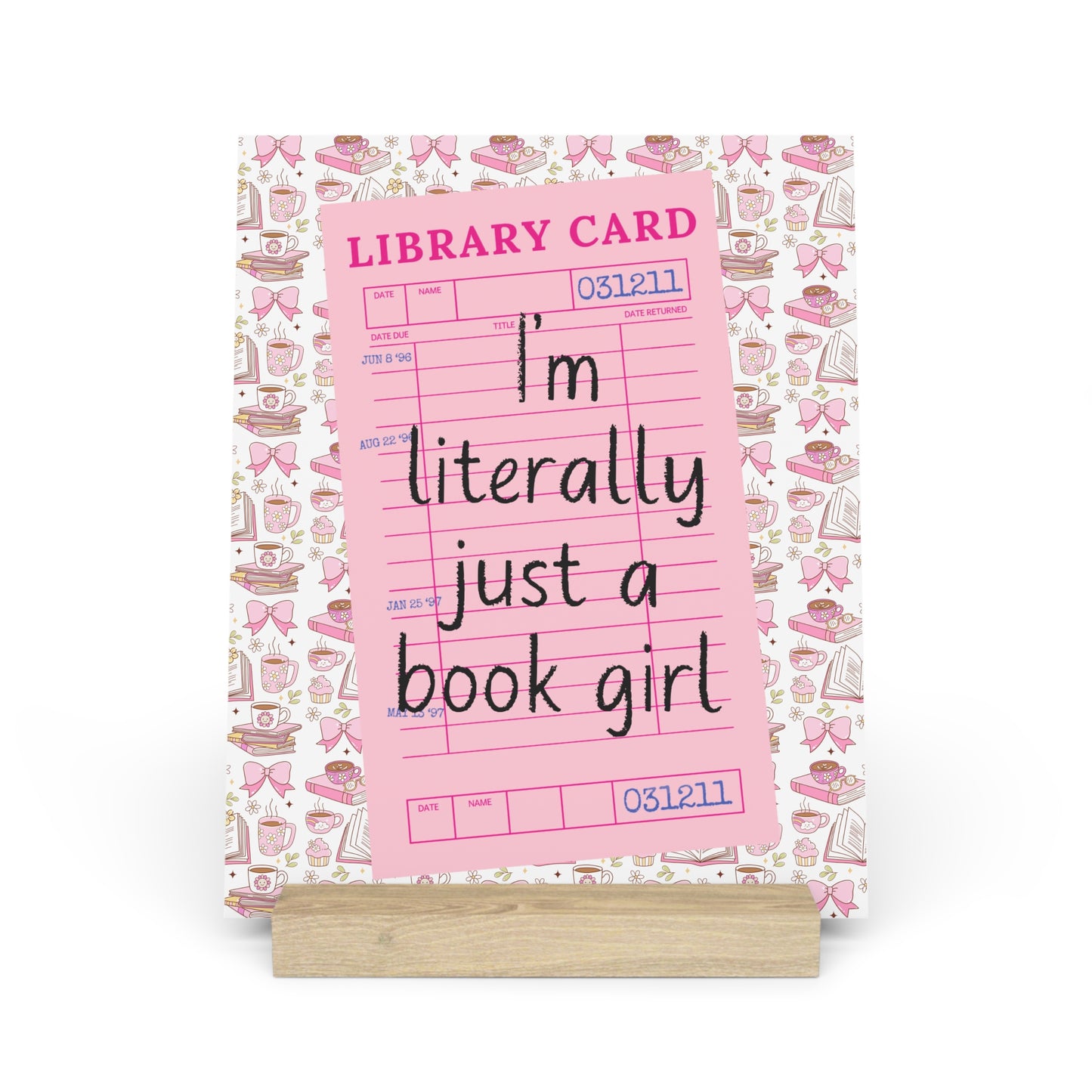 Literally Just a Book Girl Bookshelf Decor with Stand