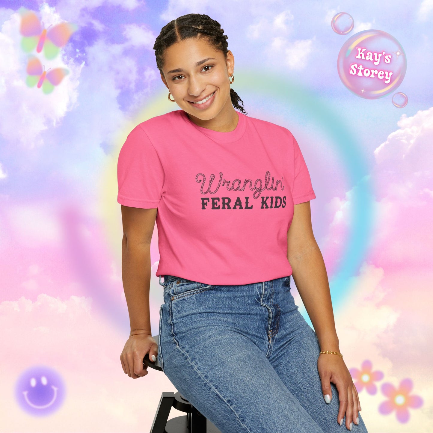 Wranglin' Feral Kids Comfort Colors T-Shirt