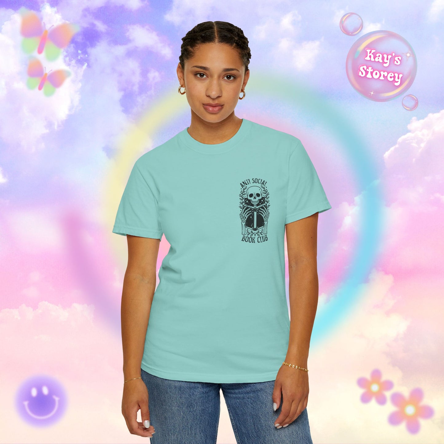 Skeleton Anti Social Comfort Colors T-Shirt