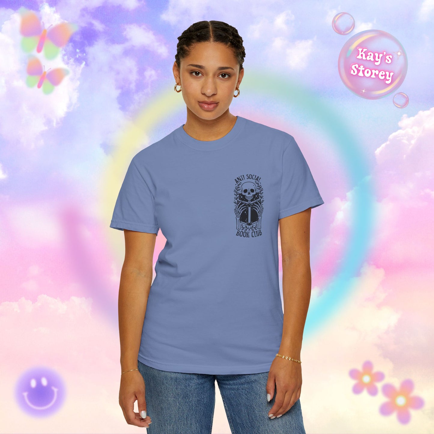 Skeleton Anti Social Comfort Colors T-Shirt