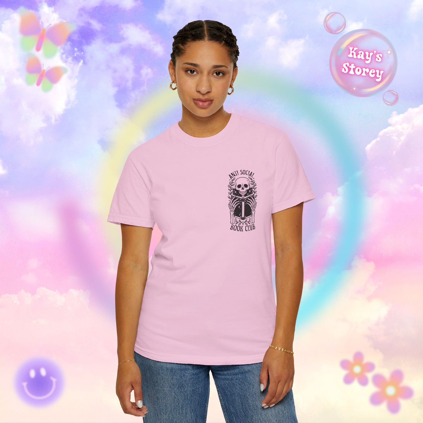 Skeleton Anti Social Comfort Colors T-Shirt