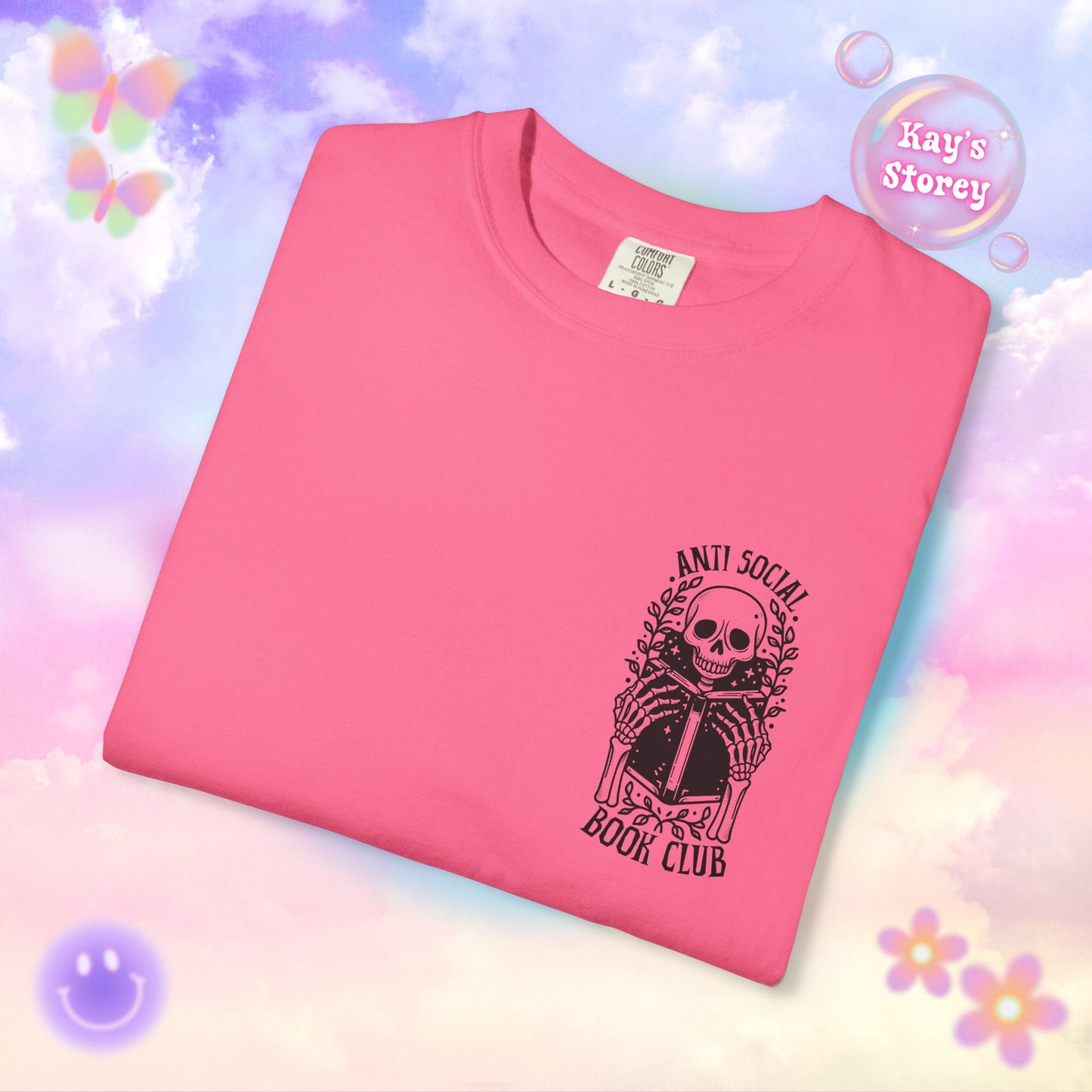 Skeleton Anti Social Comfort Colors T-Shirt