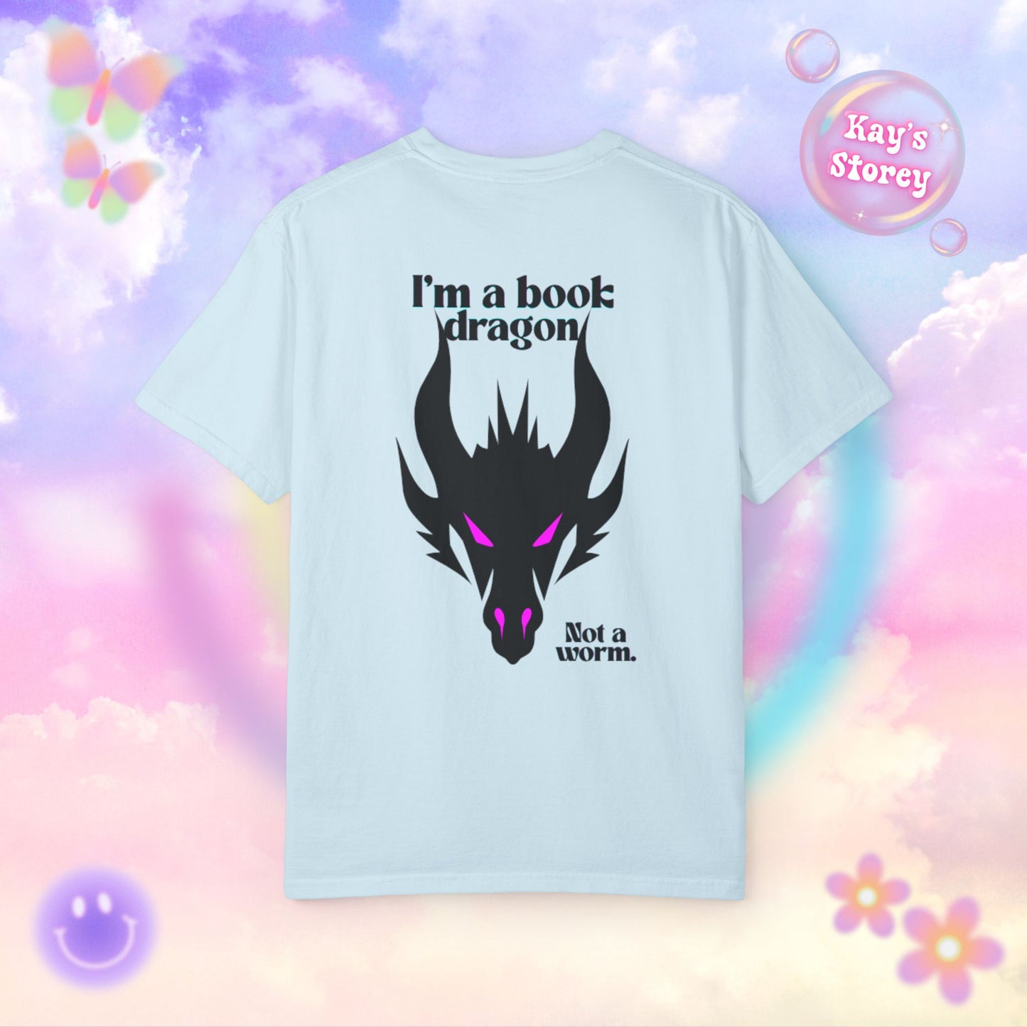Book Dragon Pink Comfort Colors T-Shirt
